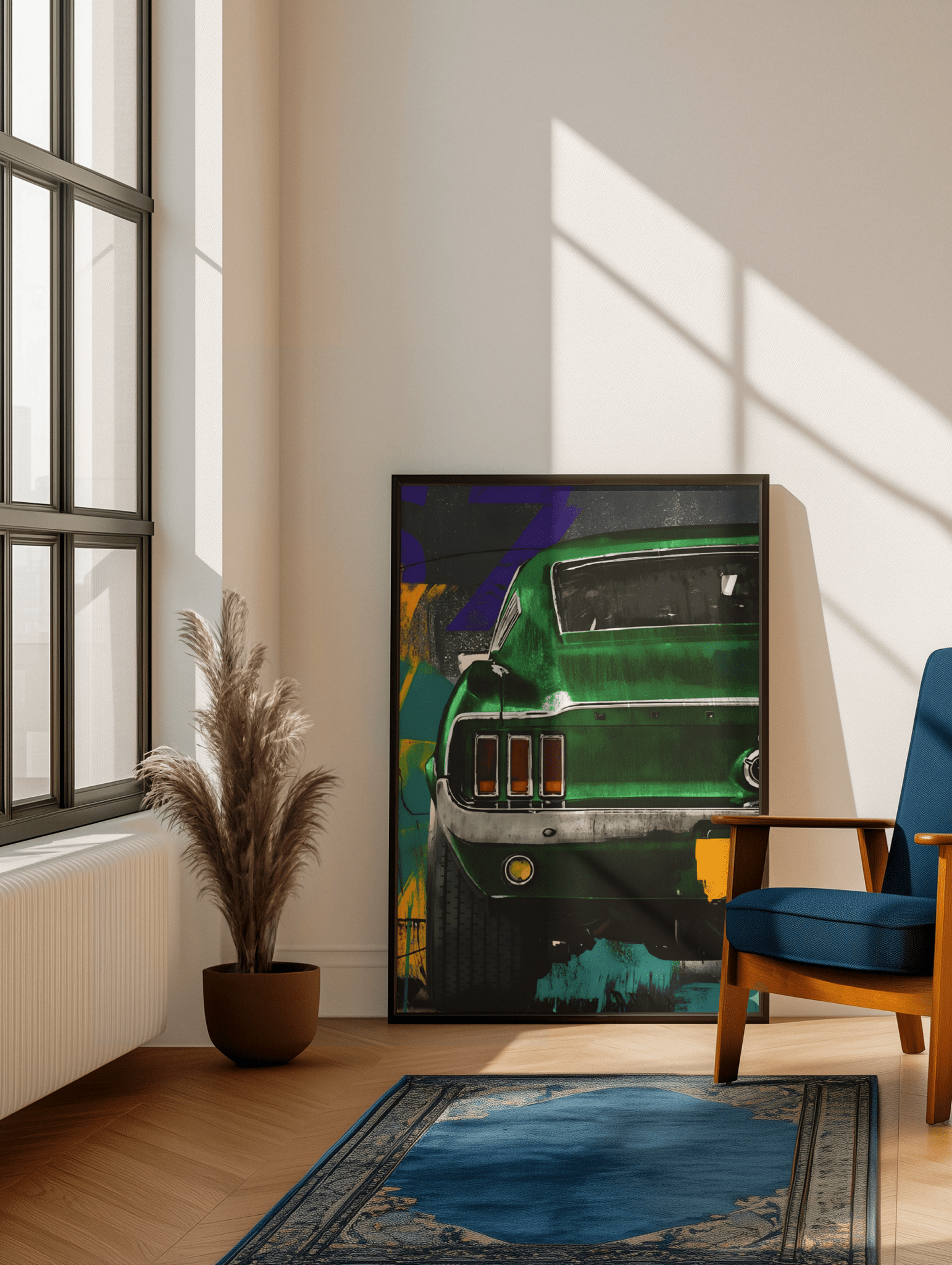 🏎️🏁Affiche Automobile Art' Style 3 Encadrée - Aura Studio Déco