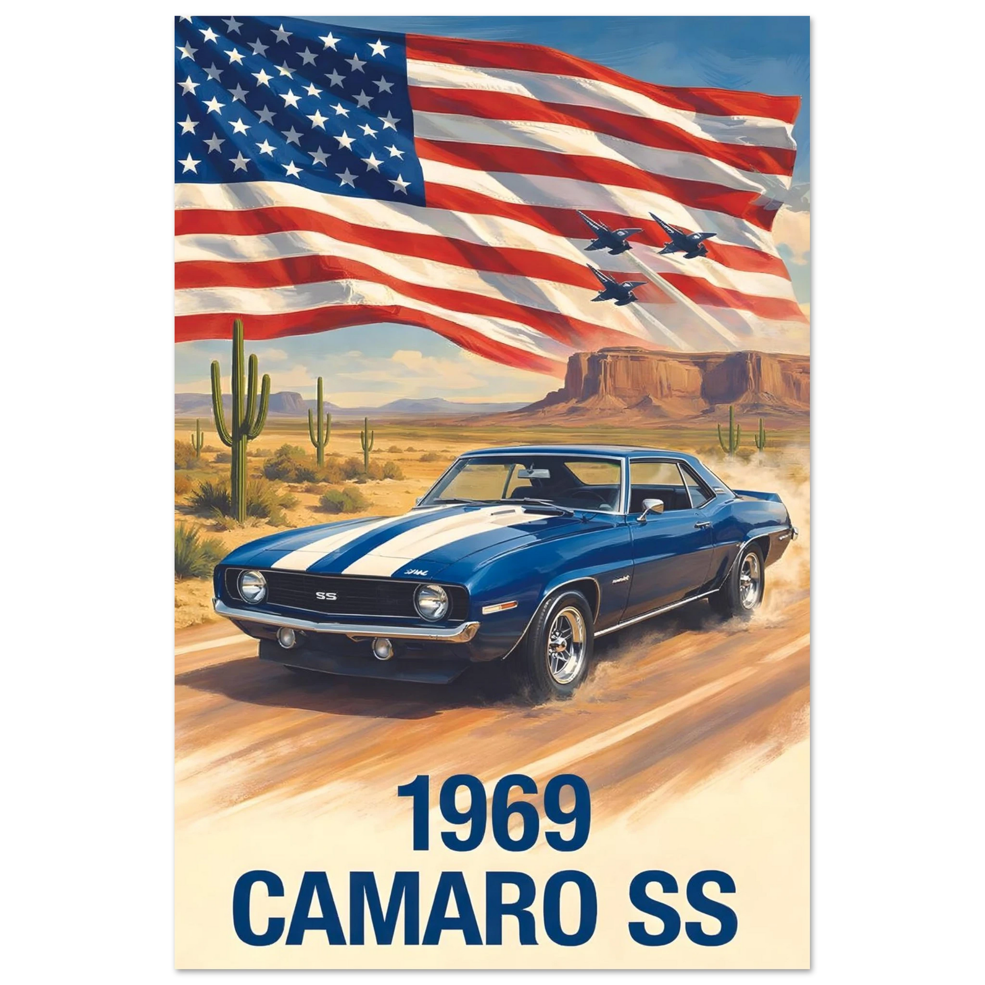 🏆🀣📺 Affiche Automobile Vintage 1969 Legend - Aura Studio Déco