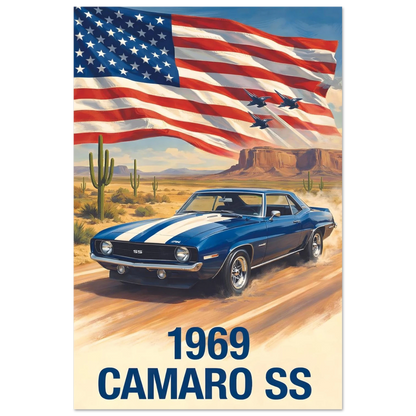 🏆🀣📺 Affiche Automobile Vintage 1969 Legend - Aura Studio Déco
