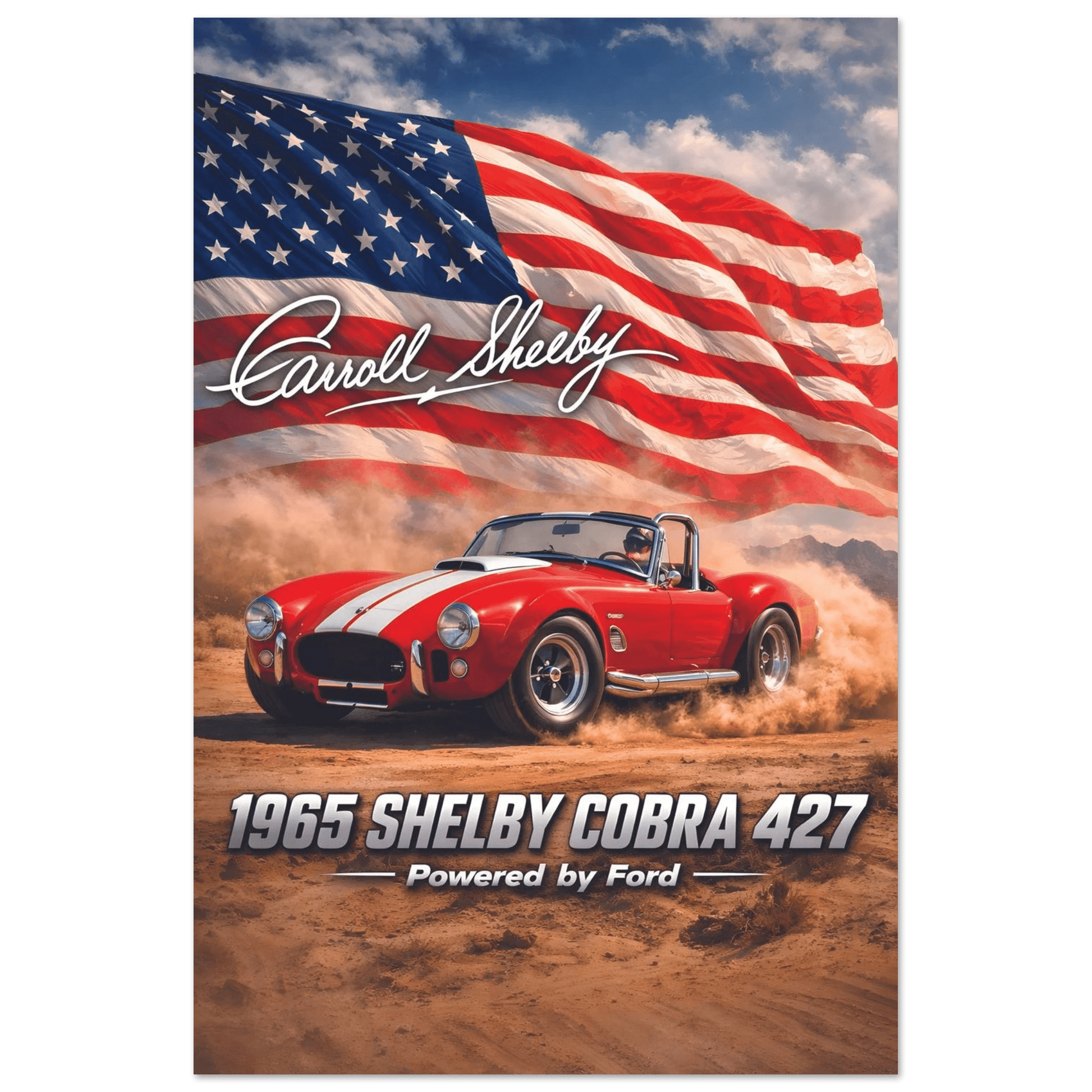 🏆🀣📺 Affiche Automobile Vintage 1965 Legend - Aura Studio Déco