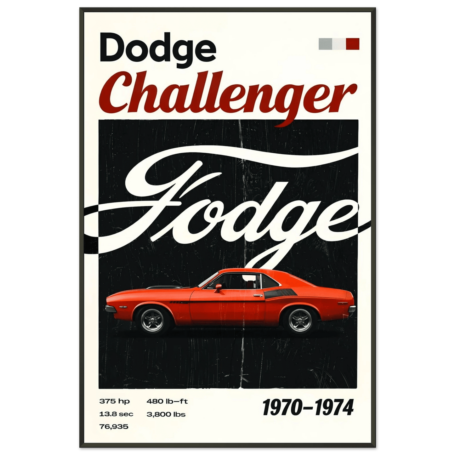 🏎️🏁Affiche Automobile Art' The Fodge Encadrée - Aura Studio Déco