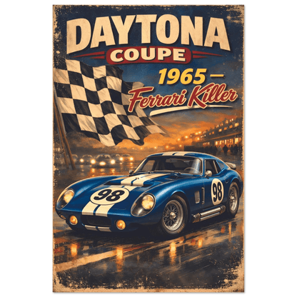 🏆🀣📺 Affiche Automobile Vintage Daytona - Aura Studio Déco