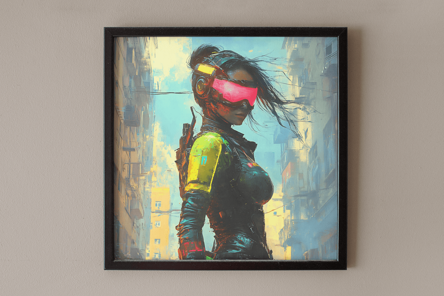 ☢️🧬Affiche Murale Survival Neon Fury Girls #1 - Aura Studio Déco