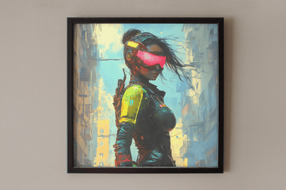 ☢️🧬Affiche Murale Survival Neon Fury Girls #1 - Aura Studio Déco