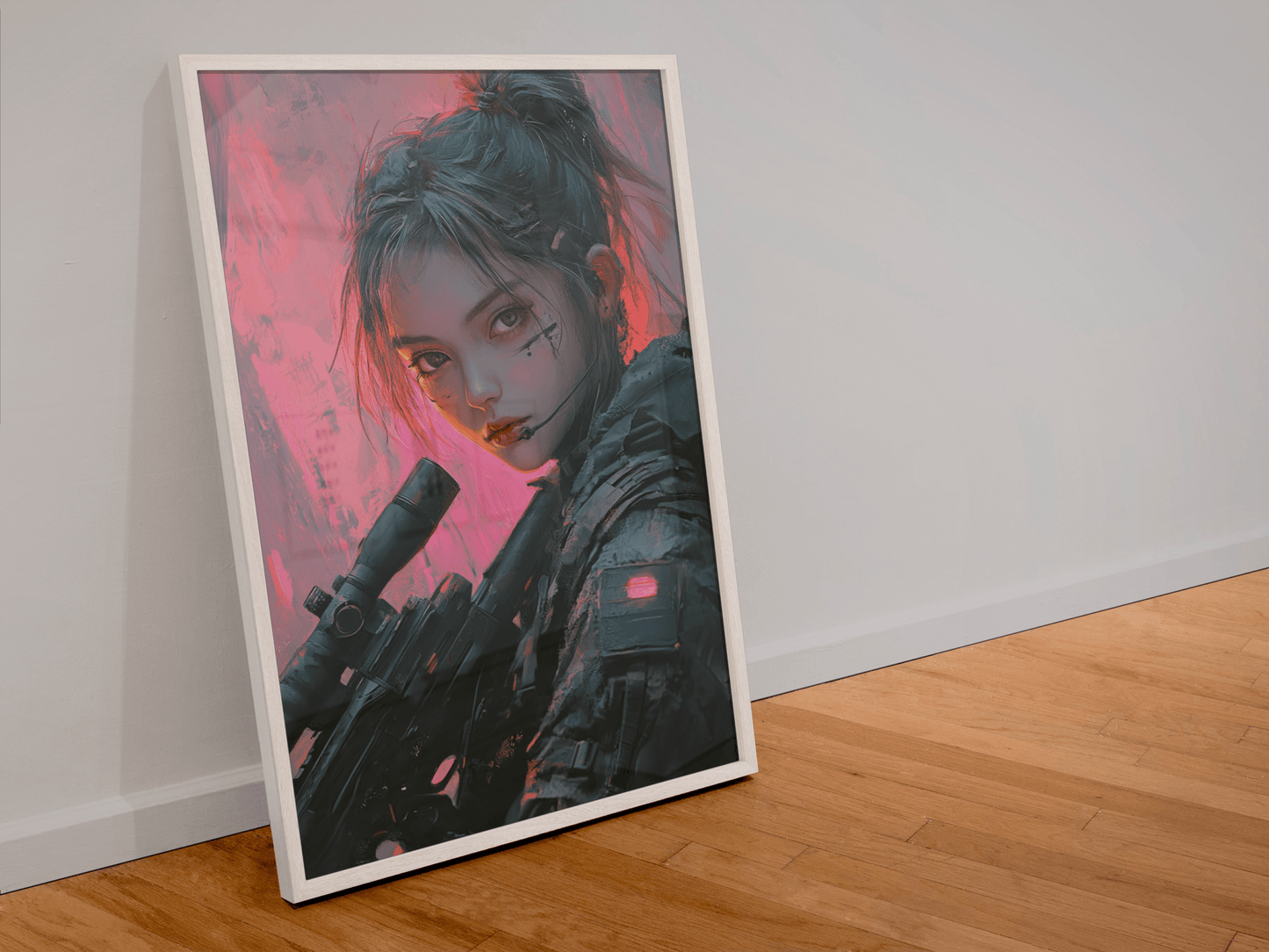 🧬Estampe d 'Art Affiche Cyber Girl Hors-série # 6 – Art Mural Cyberpunk - Aura Studio Déco