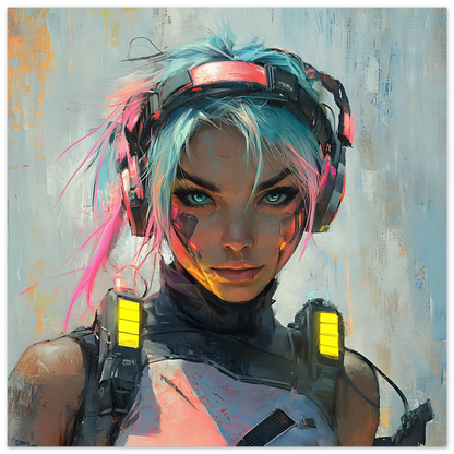 ☢️🧬Affiche Murale Survival Neon Fury Girls #10 - Aura Studio Déco