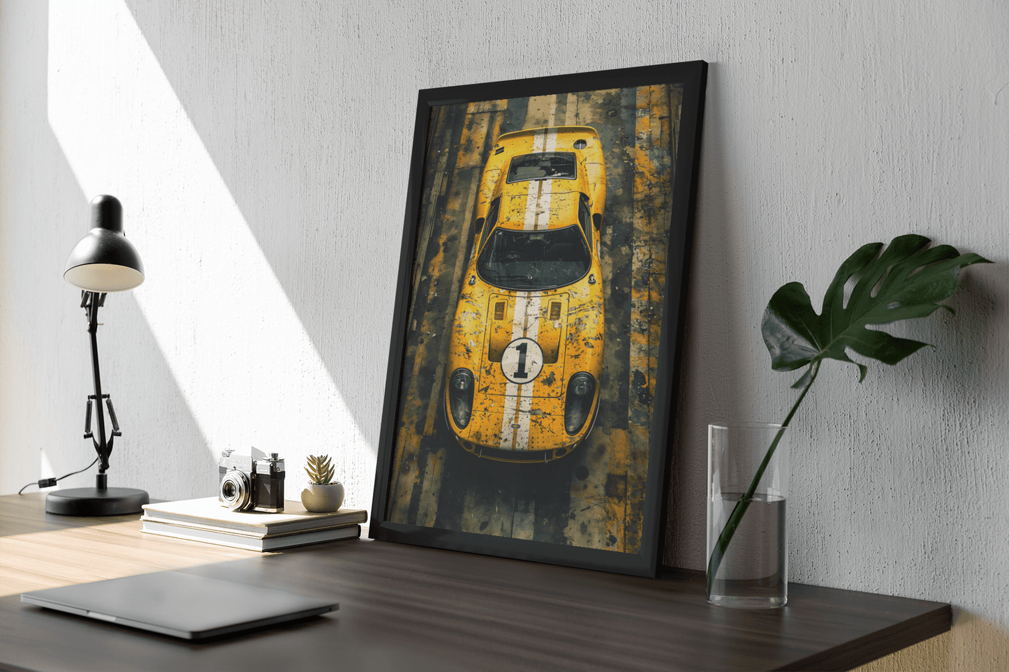 🏎️🏁Affiche Automobile Art' Legend 5 Encadrée - Aura Studio Déco