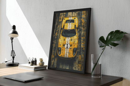 🏎️🏁Affiche Automobile Art' Legend 5 Encadrée - Aura Studio Déco