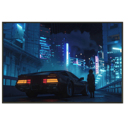 🐉🇯🇵✨ Affiche encadrée métal CLI-FI Anime Concept – Cyber City - Aura Studio Déco