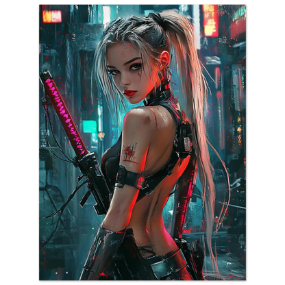 🎮Affiche murale Impresion Cybergirl Ultimate WAR SERIE 25☢️ - Aura Studio Déco