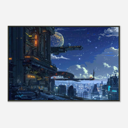 🐉🇯🇵✨ Affiche encadrée métal CLI-FI Anime Concept – Neo World - Aura Studio Déco