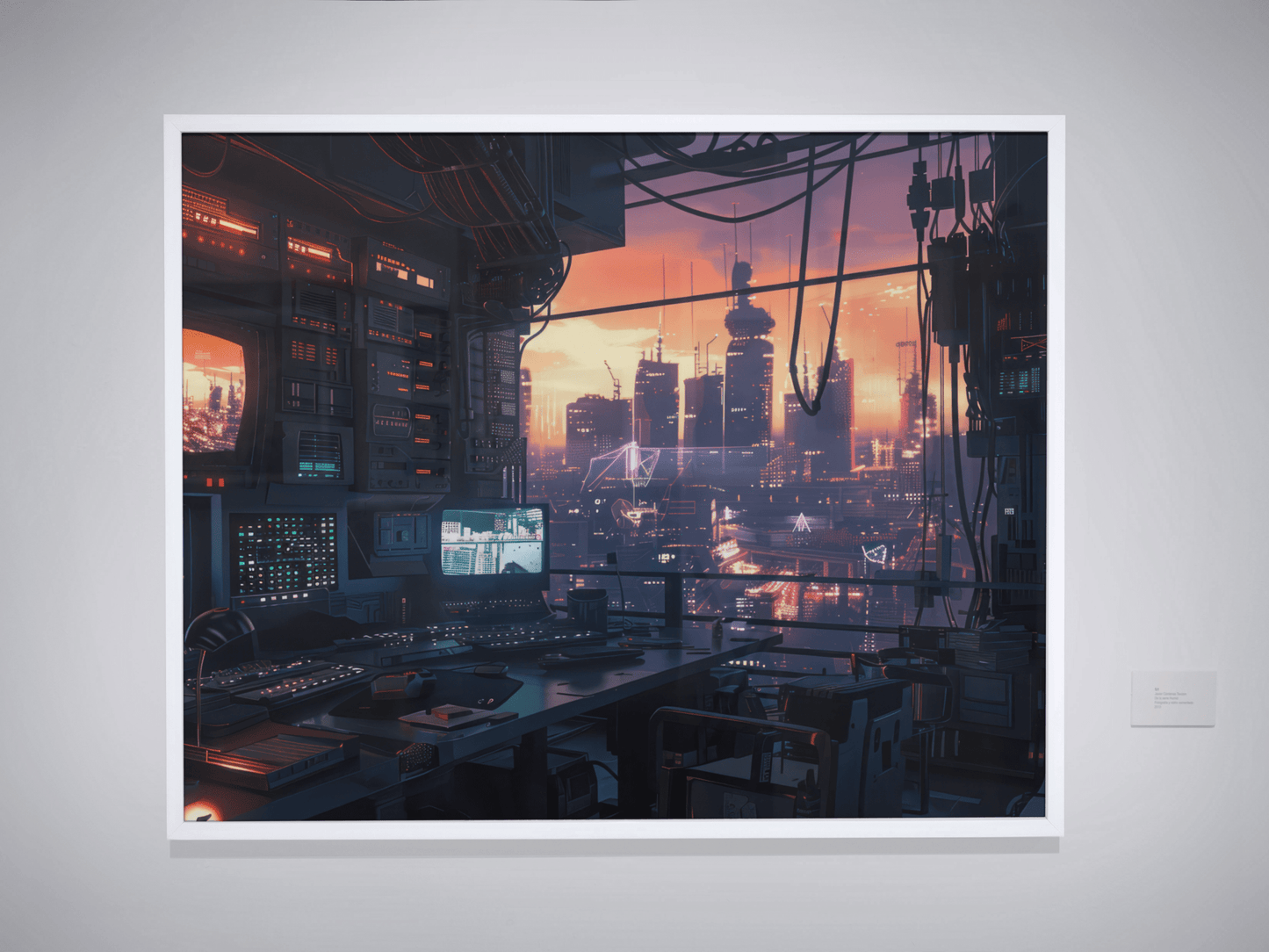 🐉🇯🇵✨ Affiche encadrée métal CLI-FI Anime Concept – Digital Dreams - Aura Studio Déco