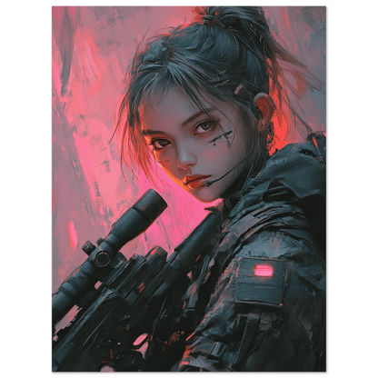 🧬Estampe d 'Art Affiche Cyber Girl Hors-série # 6 – Art Mural Cyberpunk - Aura Studio Déco