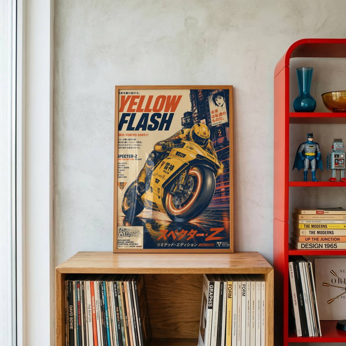 Affiche Moto Cyberpunk | Yellow Flash & Speed Bike