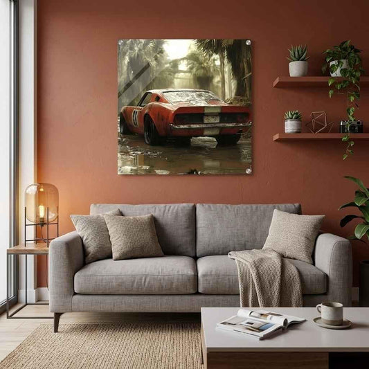 🏁⛽Tableau Acrylique Muscle Car #14🛢️Décoration Murale Luxe & Brillance - Aura Studio Déco