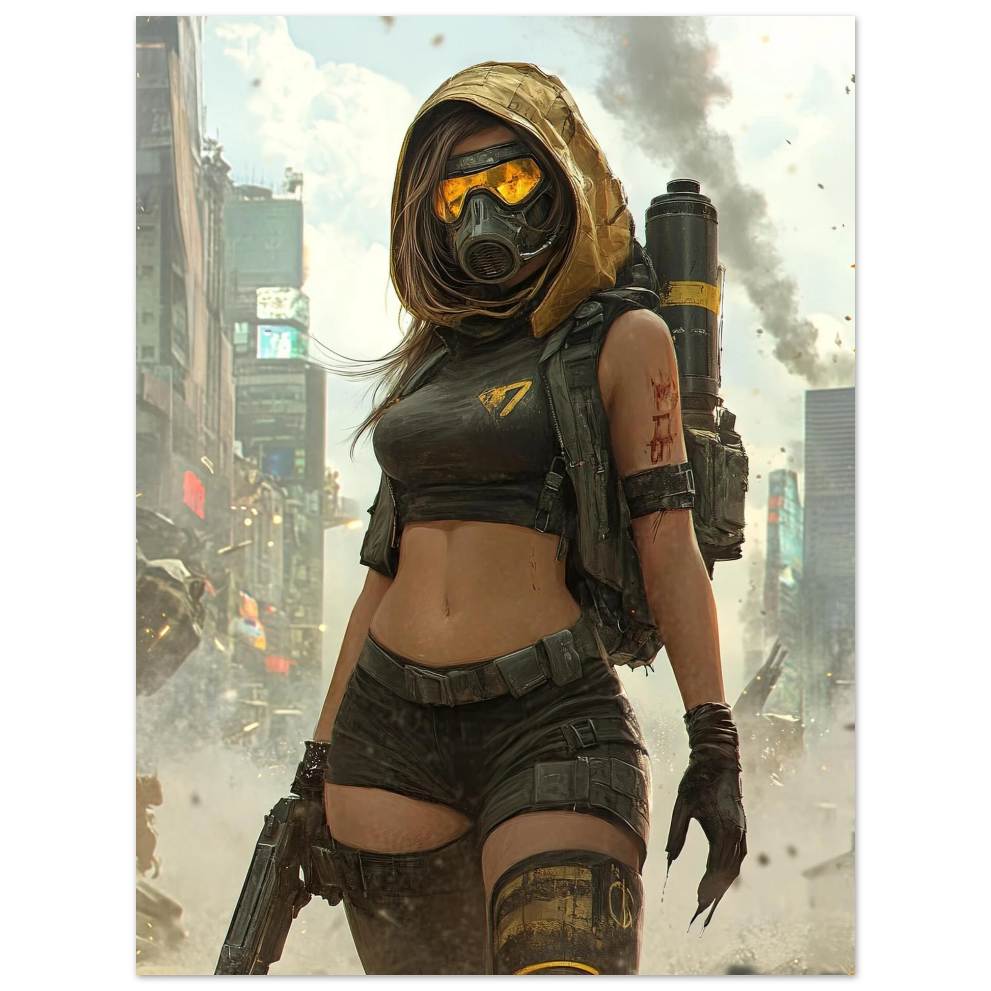 🌐Affiche Murale CYBERPUNK WAR GIRL ULTIMATE 22☢️ - Aura Studio Déco