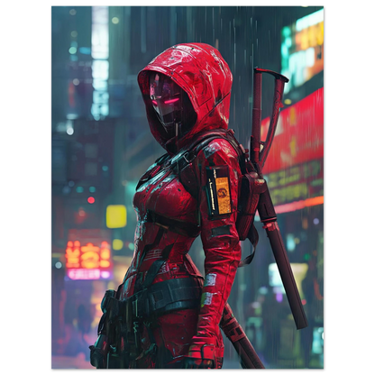 Affiche Murale  CYBERPUNK WAR GIRL ULTIMATE SERIE  5☢️ - Aura Studio Déco
