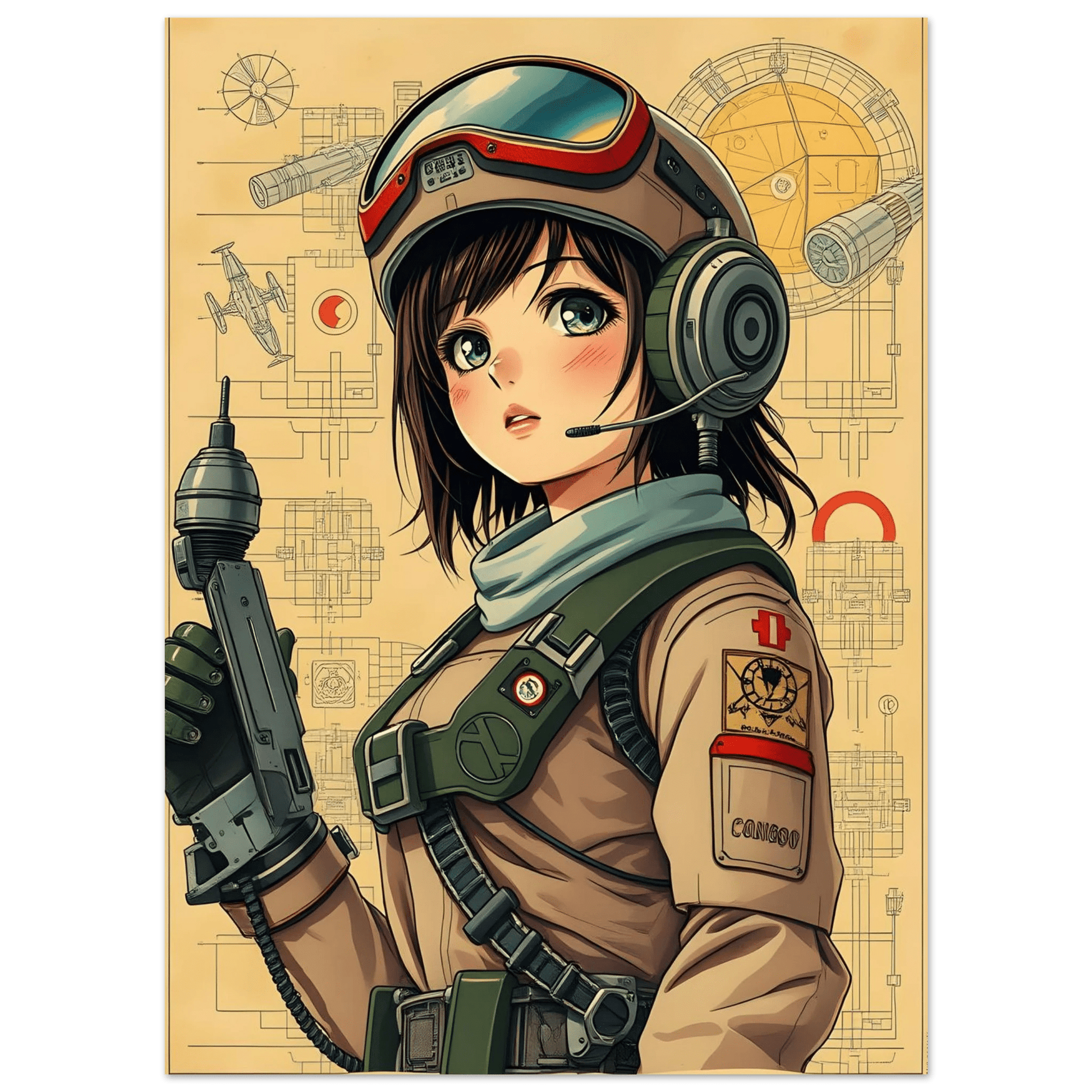 🌸🪐🎀👽Création Anime Rétro Sci-Fi ☄️28 - Aura Studio Déco