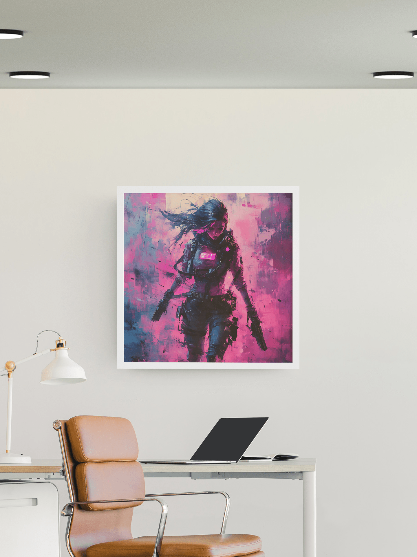 ☢️🧬Affiche Murale Survival Neon Fury Girls #2 - Aura Studio Déco