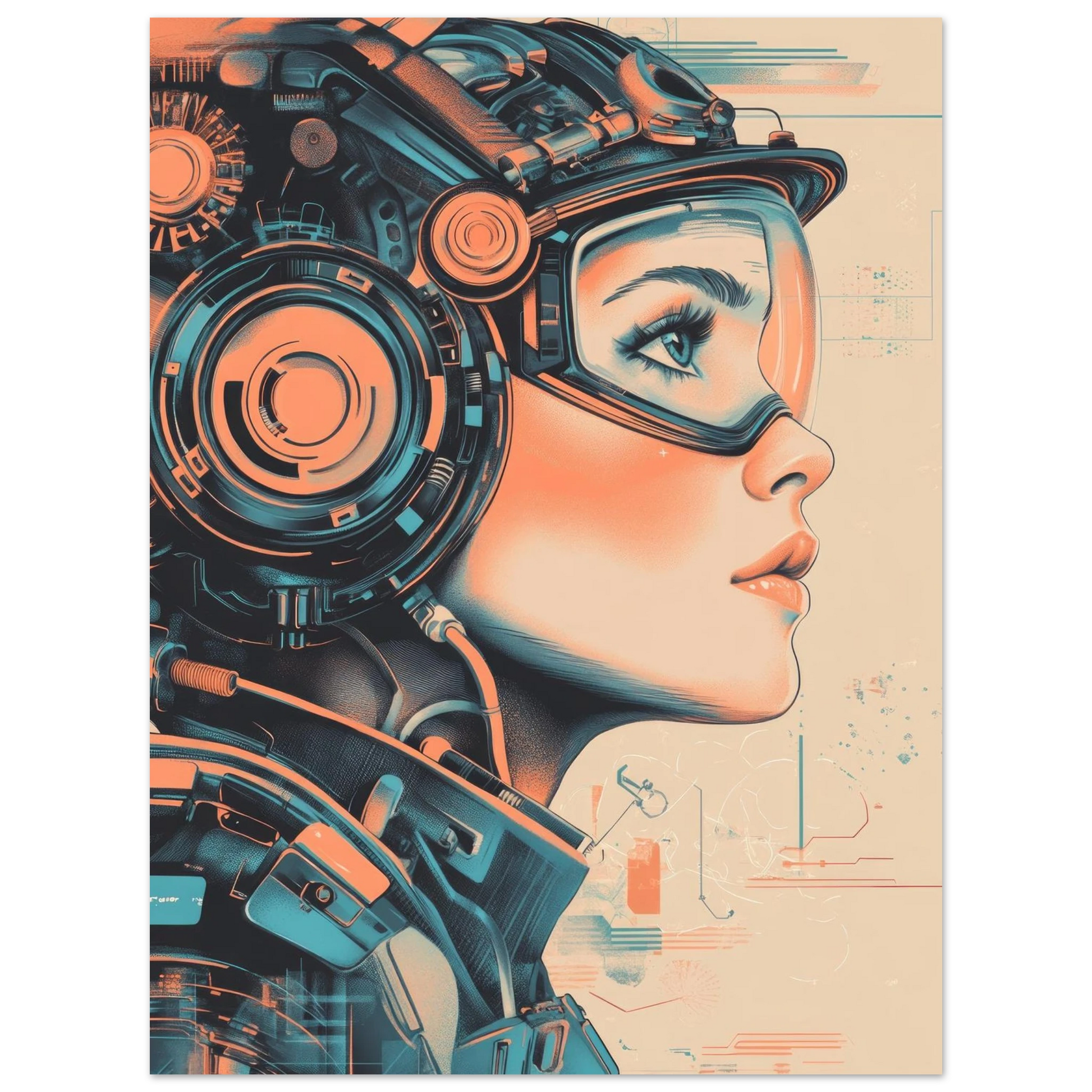✨ RETRO FUTUR MECHA WOMENS — Starship Series #32 - Aura Studio Déco