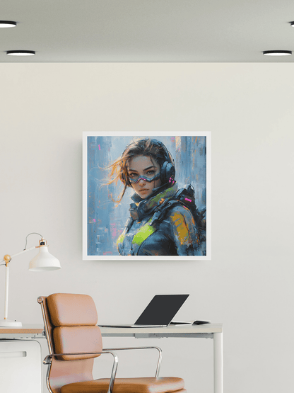 ☢️🧬Affiche Murale Survival Neon Fury Girls #4 - Aura Studio Déco