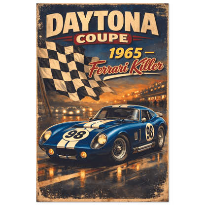 🏆🀣📺 Affiche Automobile Vintage Daytona - Aura Studio Déco