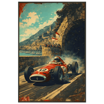 🏎️🏁Affiche Automobile Art' Rock Encadrée - Aura Studio Déco