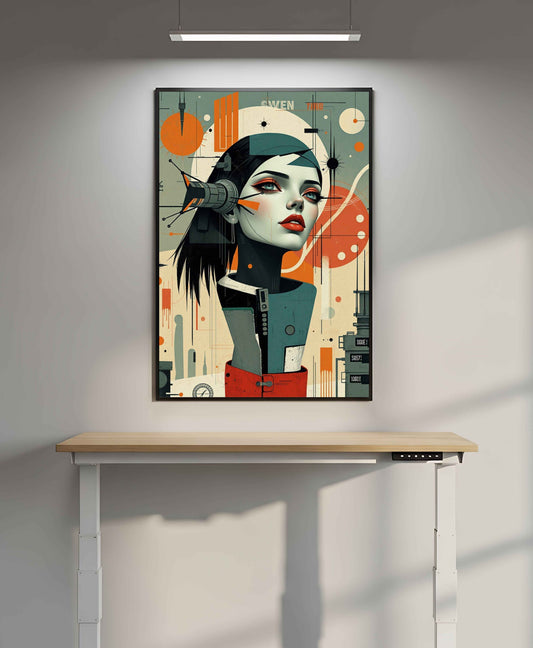 🖼🪐𒆙🎨Portraits Futuriste Abstrait ⚛1