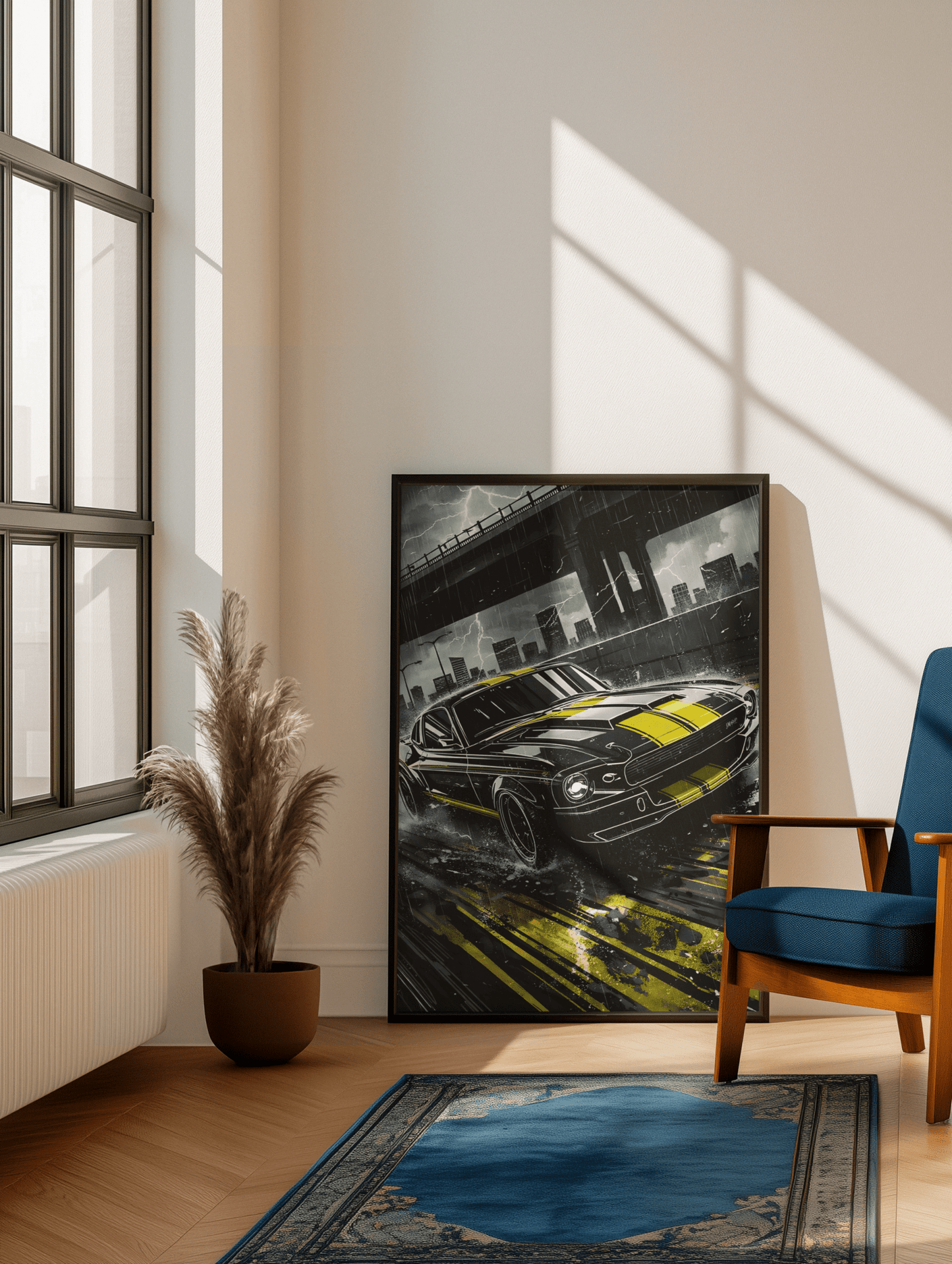 🏎️🏁Affiche Automobile Art' Legend 2 Encadrée - Aura Studio Déco