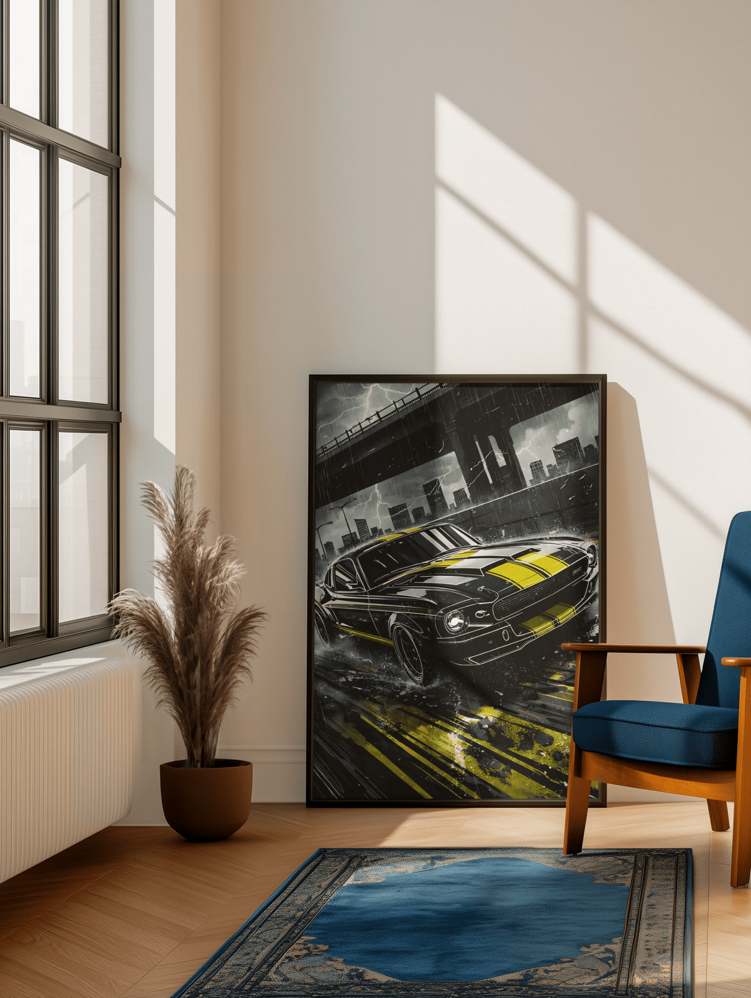 🏎️🏁Affiche Automobile Art' Legend 2 Encadrée - Aura Studio Déco