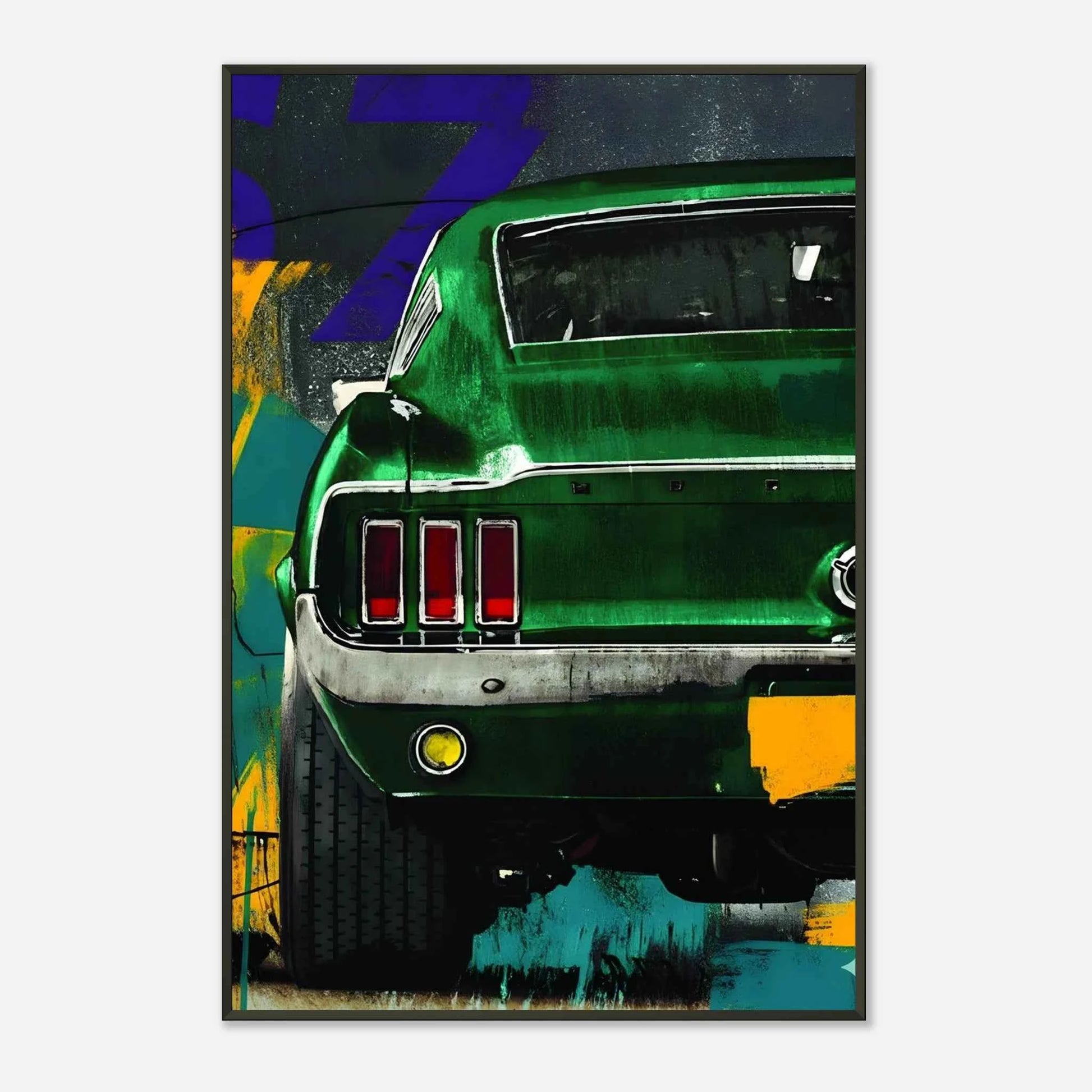🏎️🏁Affiche Automobile Art' Style 3 Encadrée - Aura Studio Déco