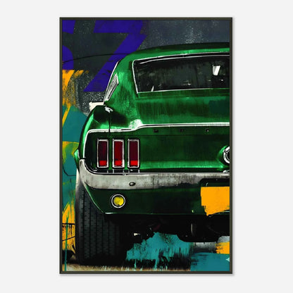 🏎️🏁Affiche Automobile Art' Style 3 Encadrée - Aura Studio Déco