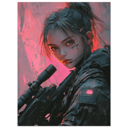 🧬Estampe d 'Art Affiche Cyber Girl Hors-série # 6 – Art Mural Cyberpunk - Aura Studio Déco