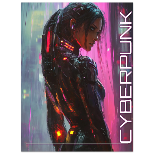 ☣️ Série limitée Art Cyberpunk - Poster Cybergirl 2089 - Aura Studio Déco