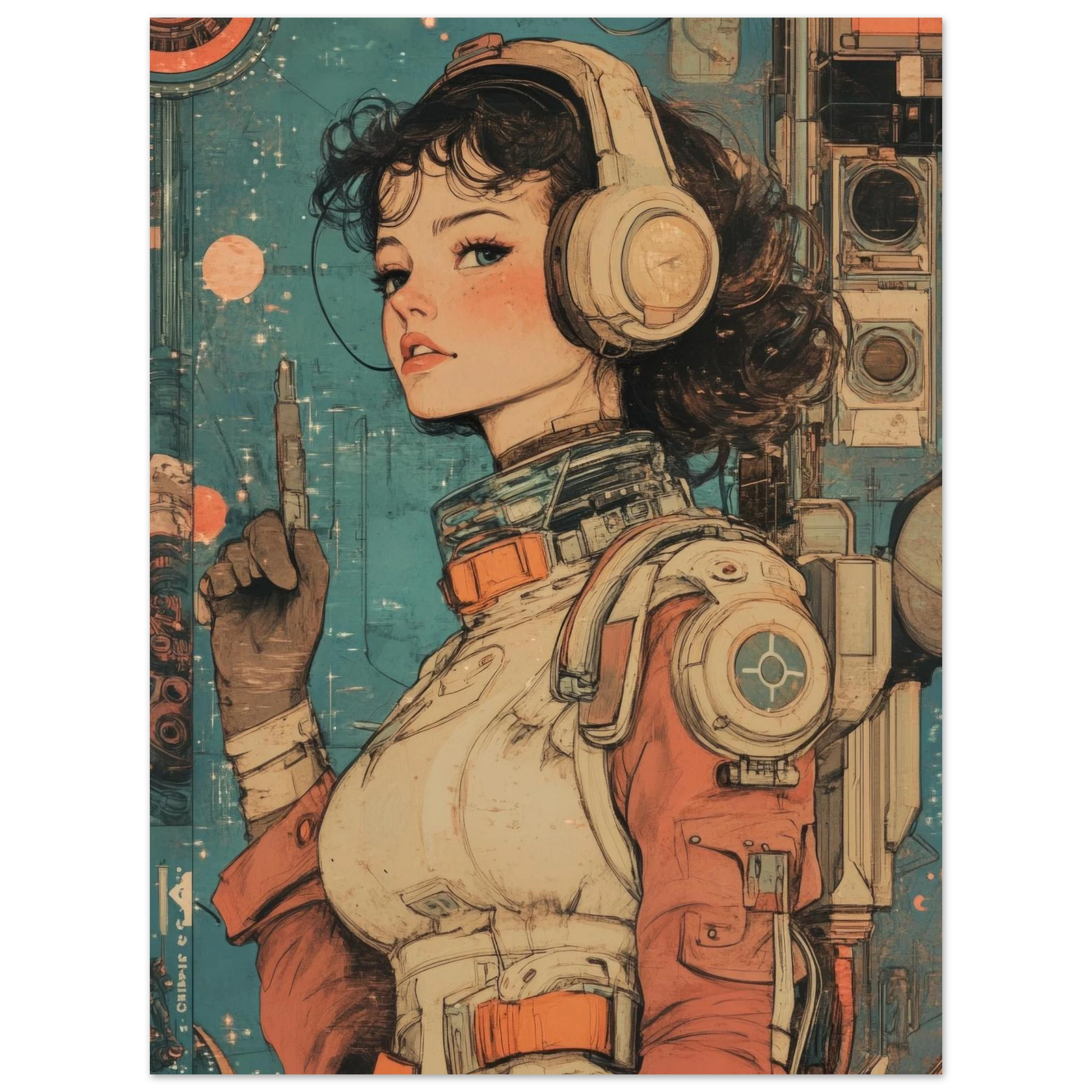 ✨ RETRO FUTUR MECHA WOMENS — Starship Series #42 - Aura Studio Déco