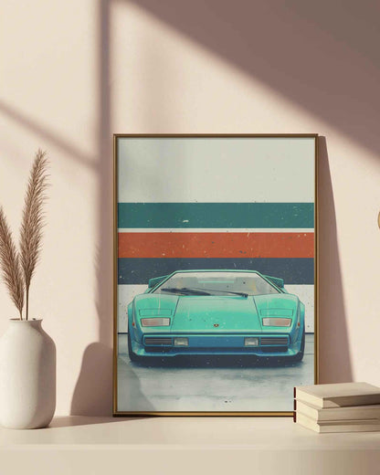 🏆🀣📺 Affiche Automobile Vintage 80's Legend - Aura Studio Déco