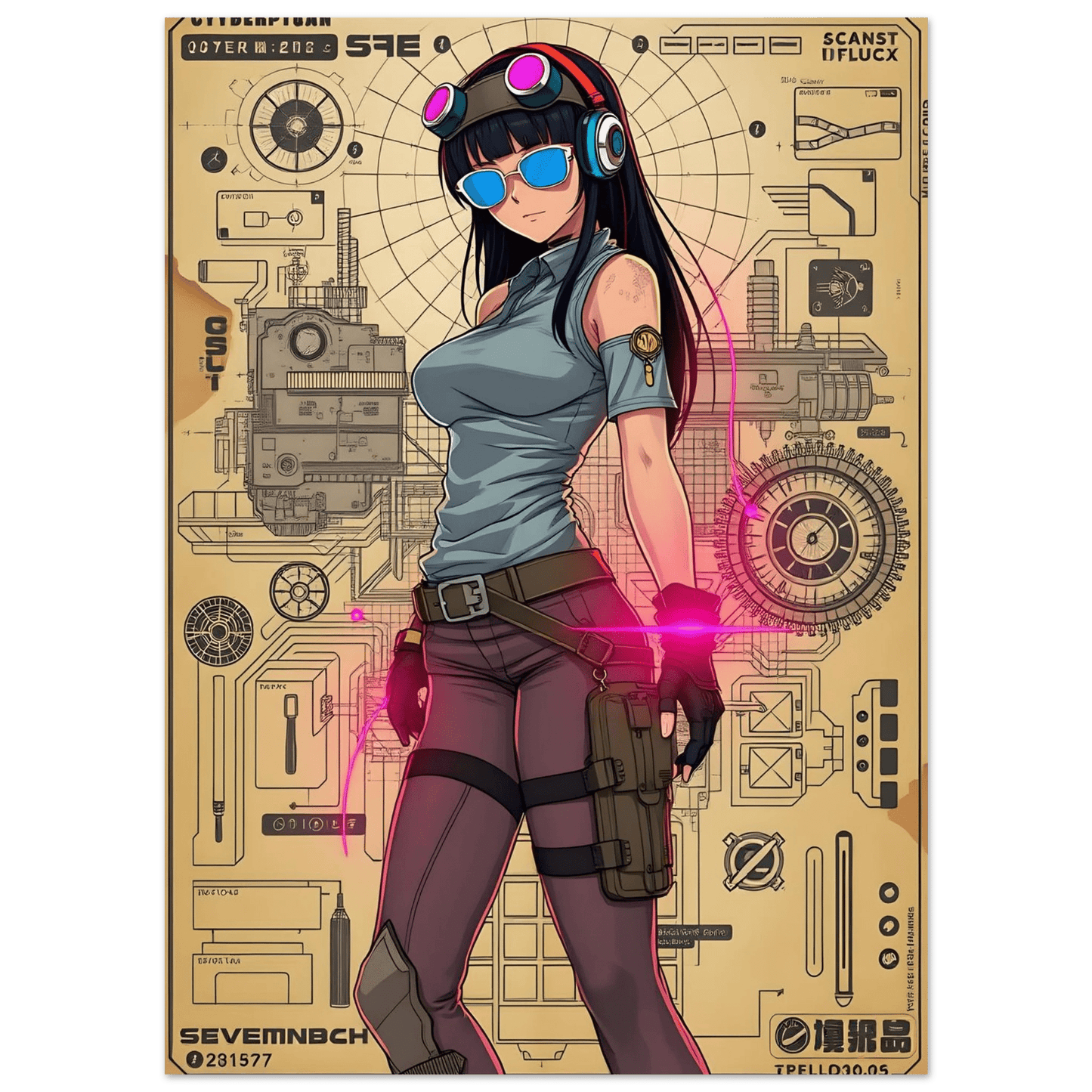 🌸🪐🎀👽Création Anime Rétro Sci-Fi ☄️34 - Aura Studio Déco