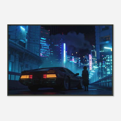 🐉🇯🇵✨ Affiche encadrée métal CLI-FI Anime Concept – Cyber City - Aura Studio Déco