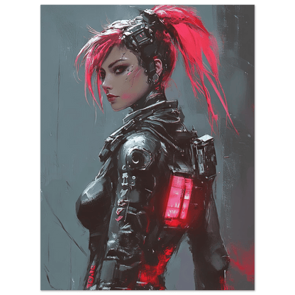 🧬Estampe d 'Art Affiche Cyber Girl Hors-série # 10 – Art Mural Cyberpunk - Aura Studio Déco
