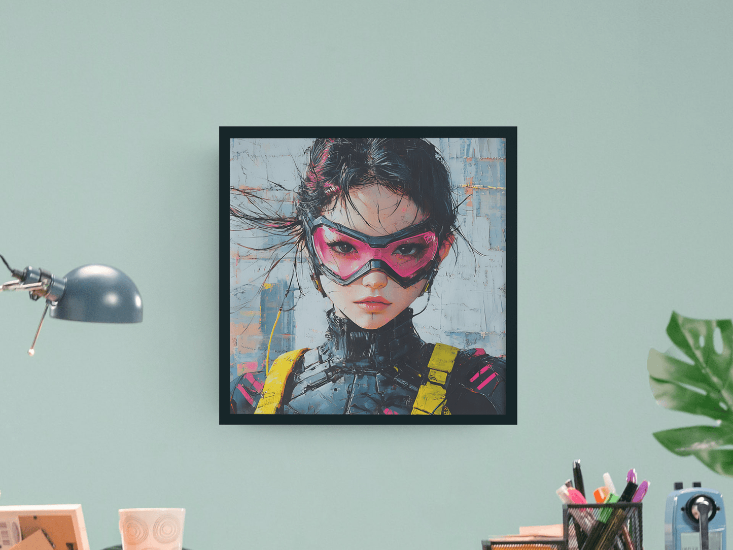 ☢️🧬Affiche Murale Survival Neon Fury Girls #8 - Aura Studio Déco