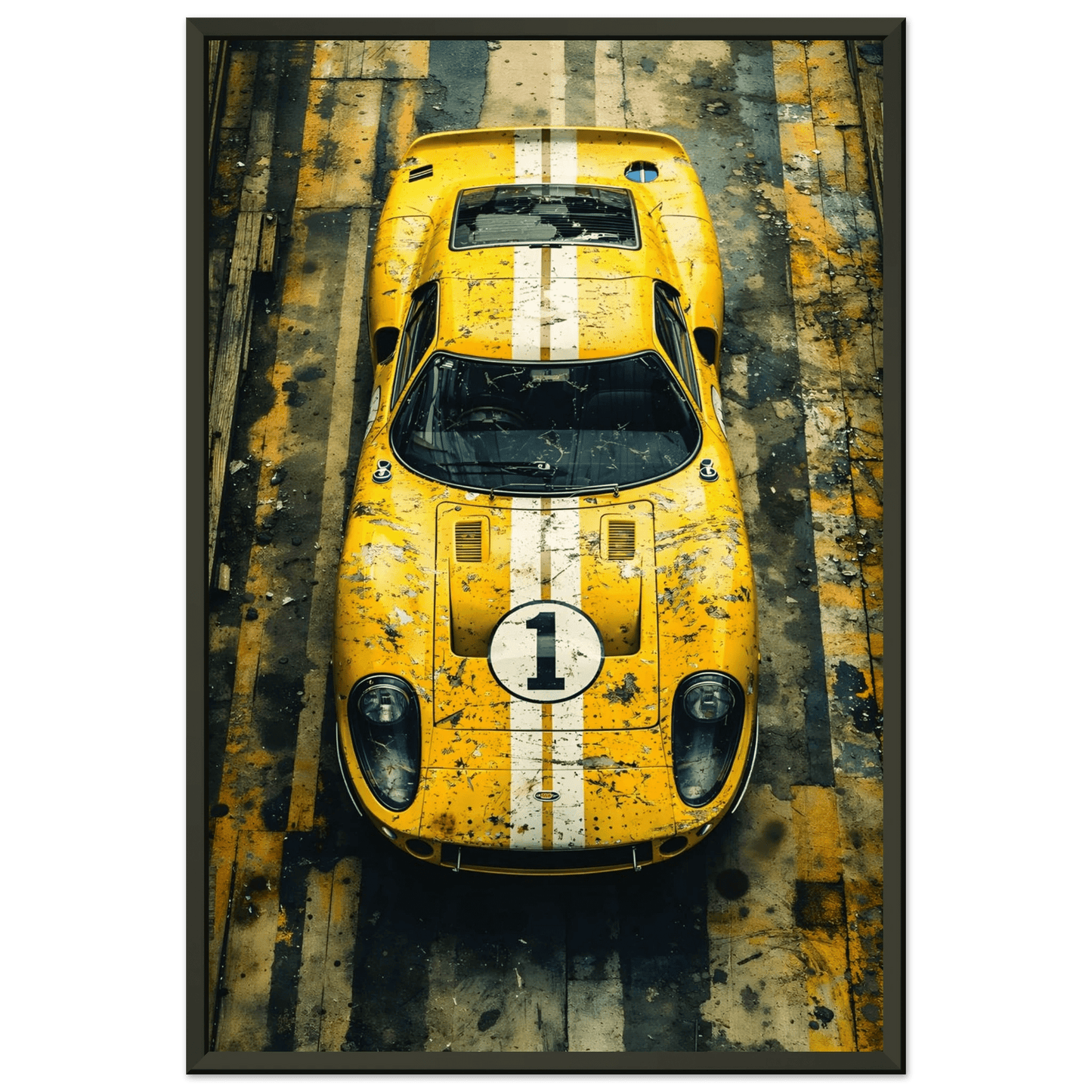 🏎️🏁Affiche Automobile Art' Legend 5 Encadrée - Aura Studio Déco