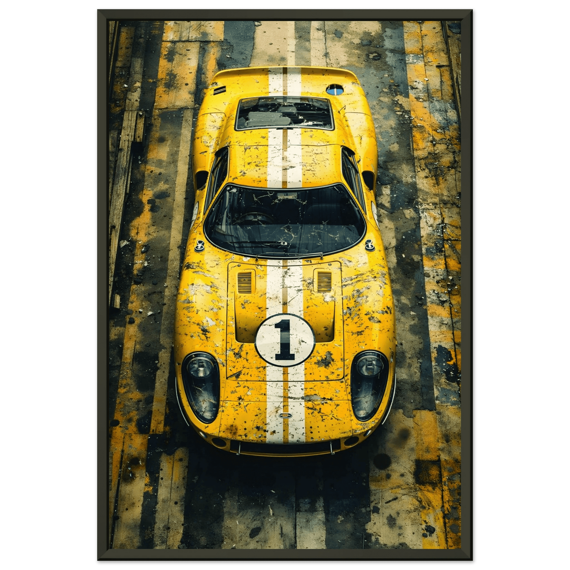 🏎️🏁Affiche Automobile Art' Legend 5 Encadrée - Aura Studio Déco