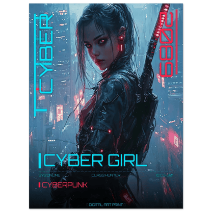☣️ Série limitée Art Cyberpunk - Poster Cybergirl Killer 2089 - Aura Studio Déco