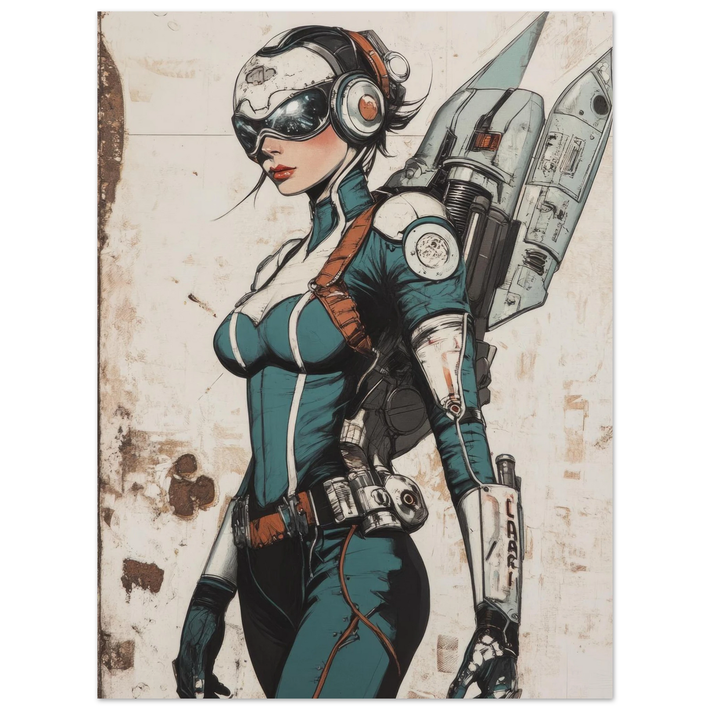 ✨ RETRO FUTUR MECHA WOMENS — Starship Series #77 - Aura Studio Déco