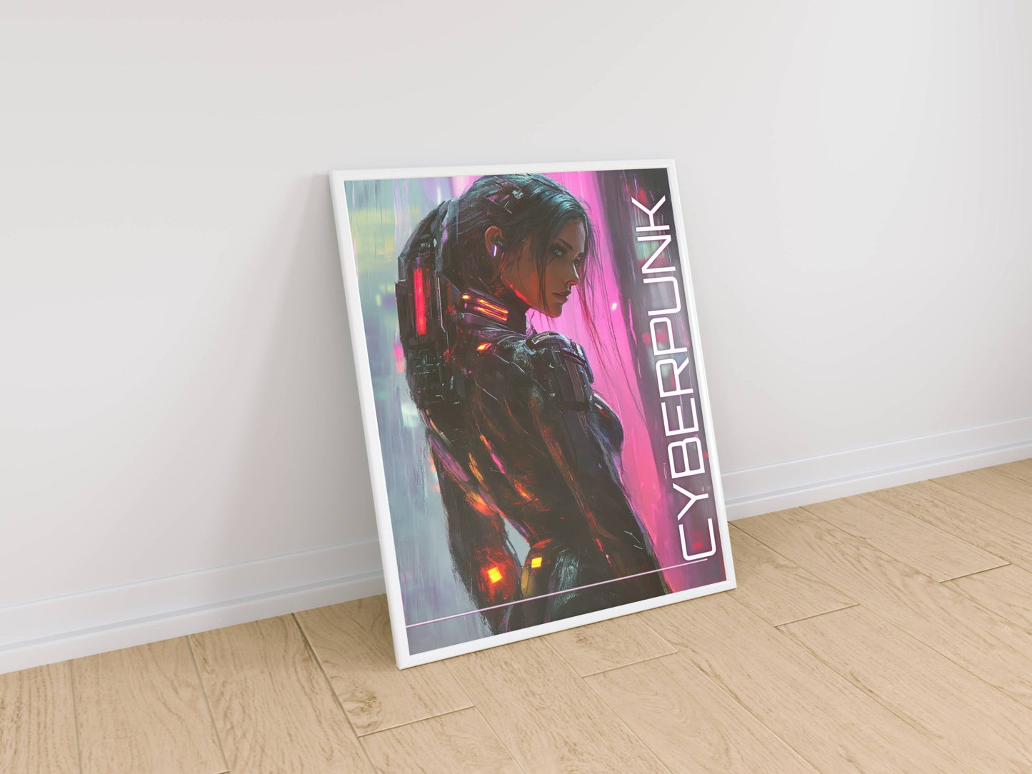 ☣️ Série limitée Art Cyberpunk - Poster Cybergirl 2089 - Aura Studio Déco
