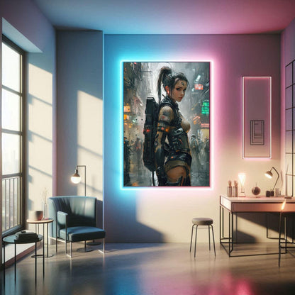 🌃🎮🌐🧬 CYBERPUNK WAR GIRL ULTIMATE SERIE  1☢️ - Aura Studio Déco