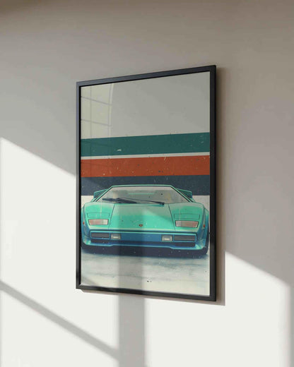 🏆🀣📺 Affiche Automobile Vintage 80's Legend - Aura Studio Déco
