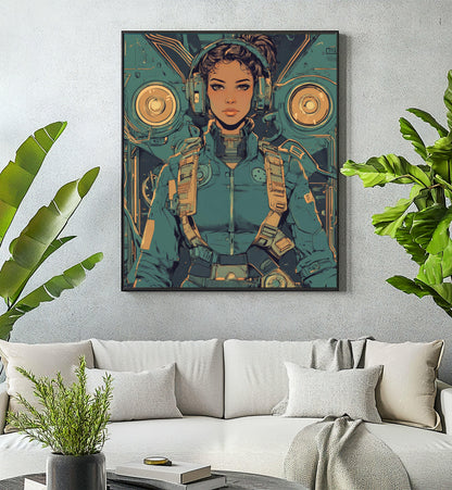 ✨ RETRO FUTUR MECHA WOMENS — Starship Series #14 - Aura Studio Déco