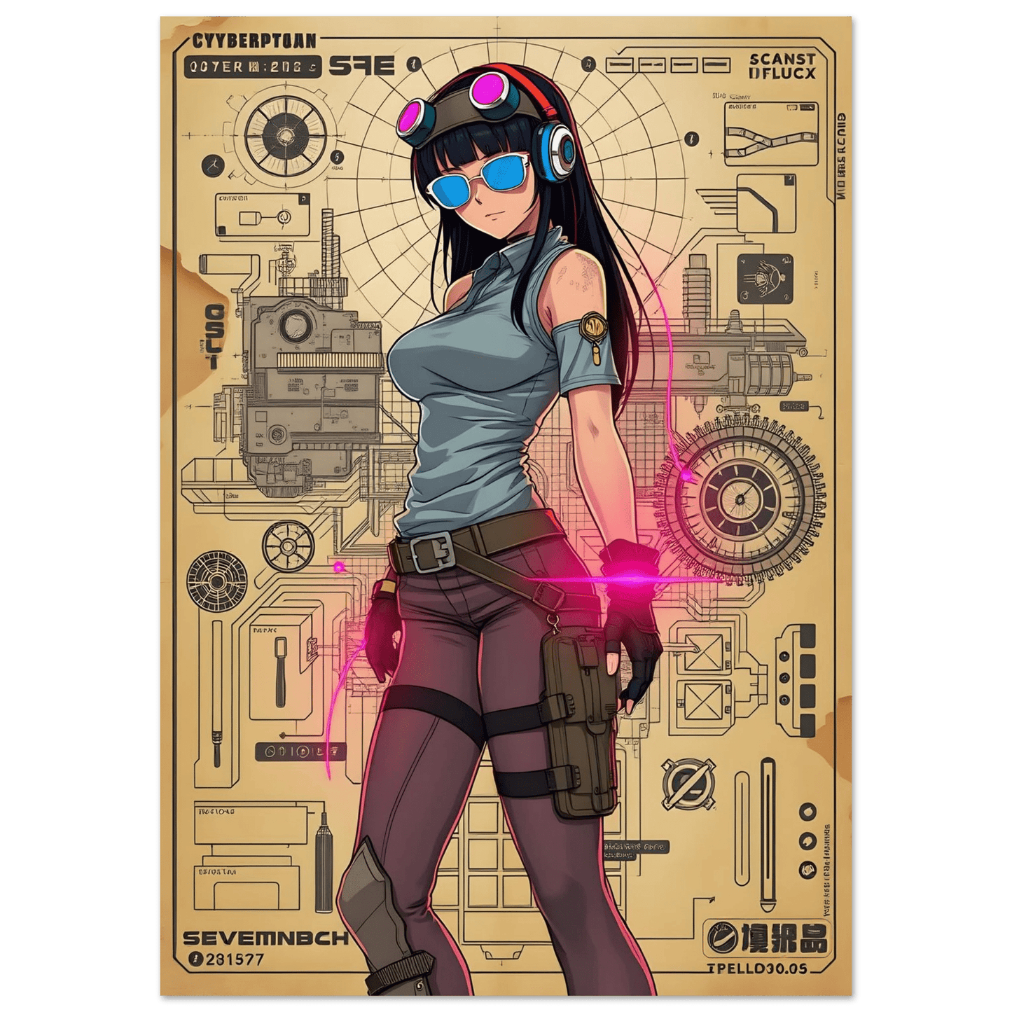 🌸🪐🎀👽Création Anime Rétro Sci-Fi ☄️34 - Aura Studio Déco