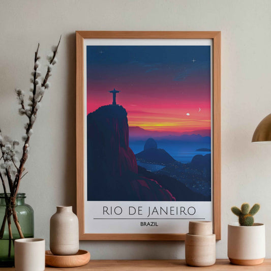 🏝️🗽🎳🛵 Collection Posters Voyage Artistiques - Rio de Janeiro🦜🌴🇧🇷